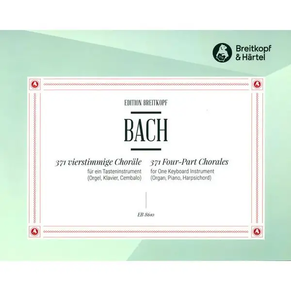 Breitkopf & Härtel Bach 371 vierstimmige Choräle