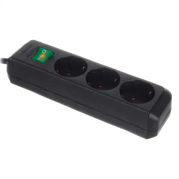 Brennenstuhl Eco-L 3 Way Split Sw 1,5m BK