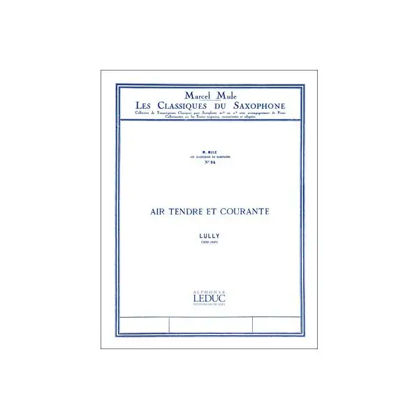 Alphonse Leduc Lully Air Tendre Et Courante