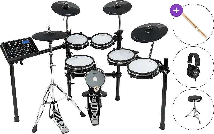 NRG EDK-400 Studio Kit SET Black Elektroniska trummor