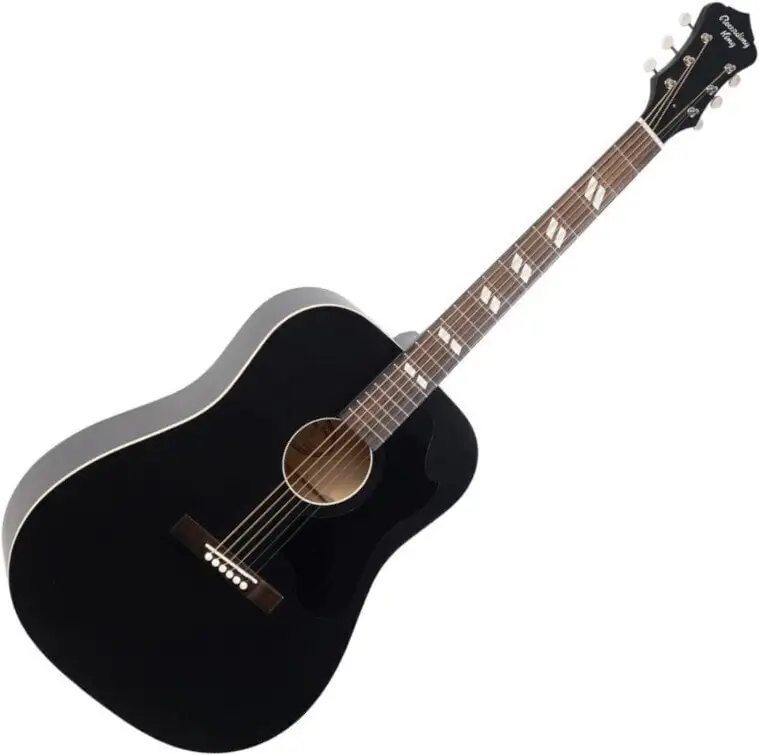 Recording King RDS-7 Matte Black Dreadnought-gitarr