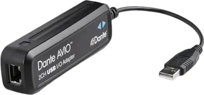 Audinate Dante AVIO USB PC 2x2 Adapter ADP-USB AU 2x2 Digital ljudomvandlare