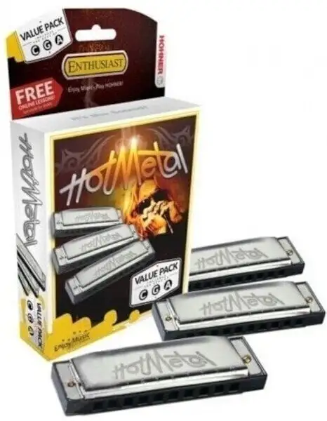 Hohner Hot Metal 572/20 Pack C-G-A Diatoniskt munspel
