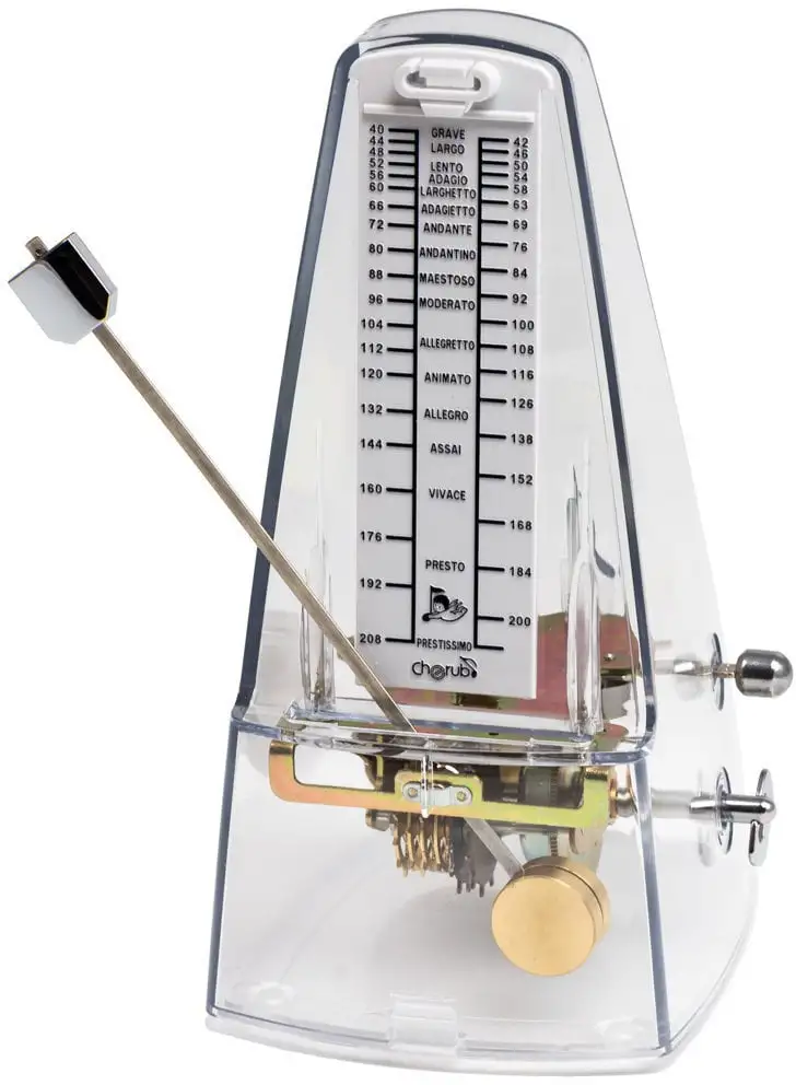 Cherub WSM-330-TRWH Mekanisk metronom Transparent White