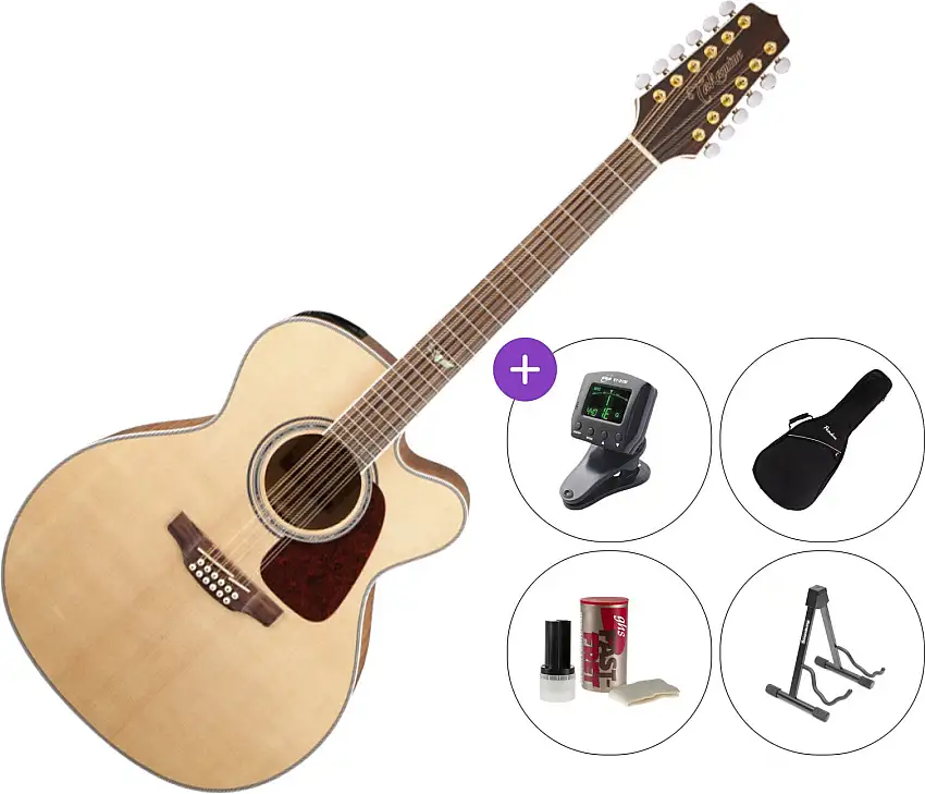 Takamine GJ72CE-12NAT SET Natural 12-strängad akustisk elgitarr