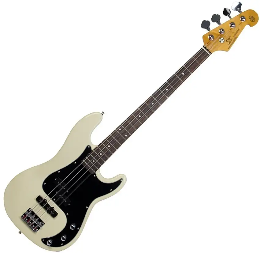 SX SPJ62+ Vintage White 4-strängad basgitarr