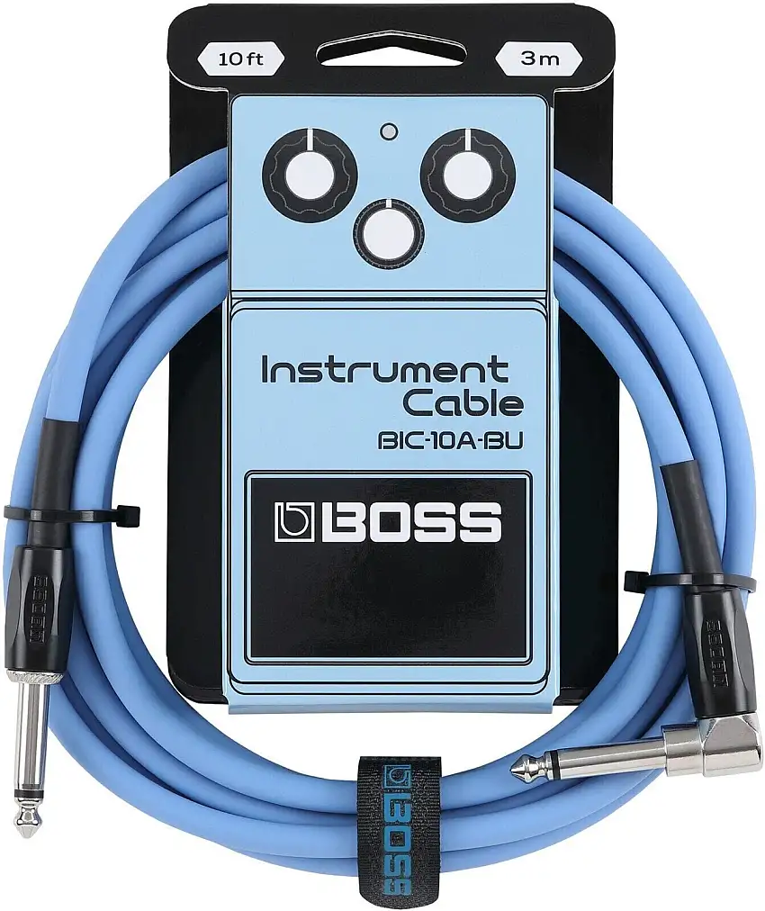 Boss BIC-10A-BU 10ft Rak-vinklad Instrumentkabel