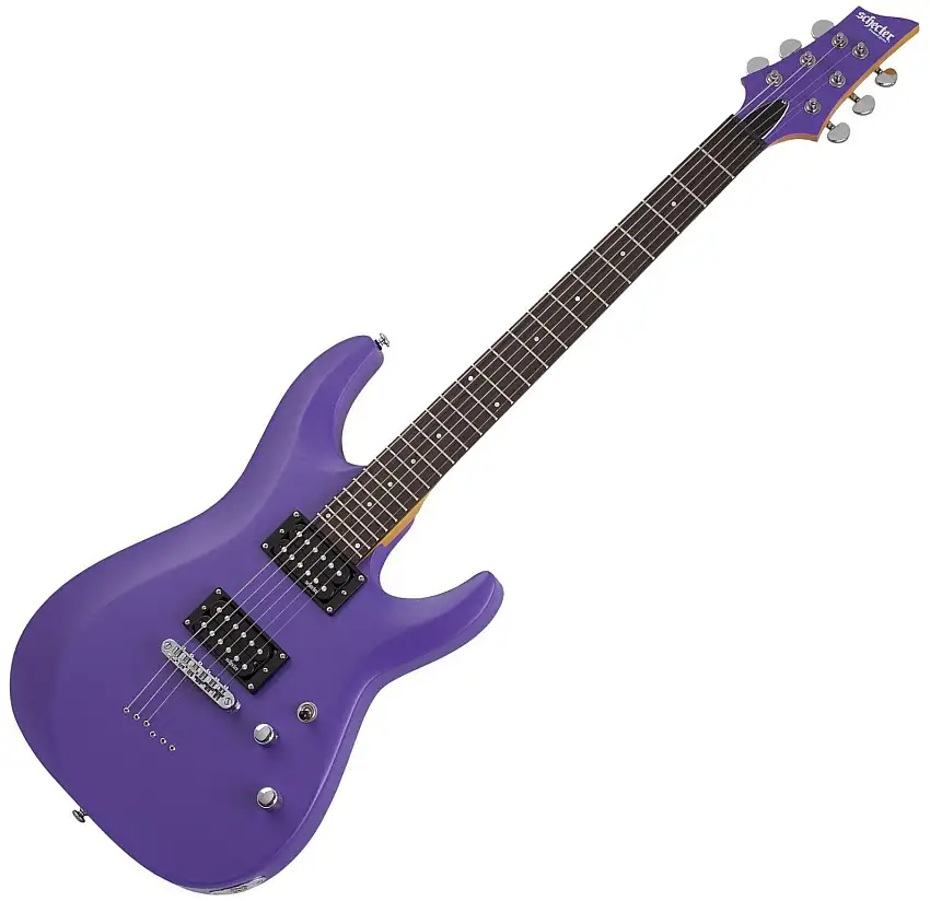 Schecter C-6 Deluxe Satin Purple Elektrisk gitarr