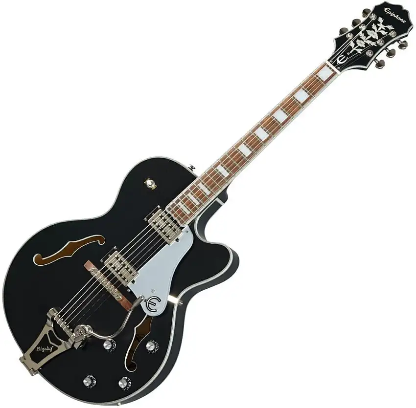 Epiphone Emperor Swingster Black Aged Gloss Halvakustisk gitarr