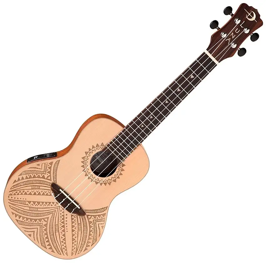 Luna TAPA A/E Tapa design Konsert-ukulele
