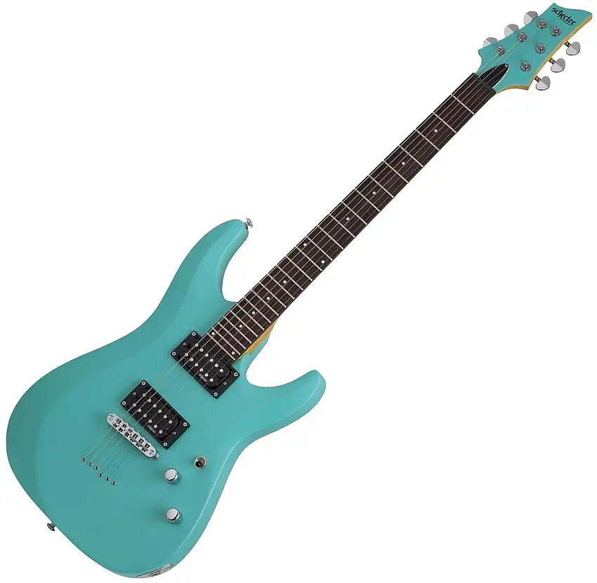 Schecter C-6 Deluxe Satin Aqua Elektrisk gitarr