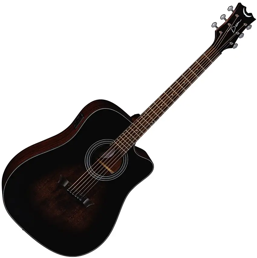 Dean Guitars St. Augustine Dreadnaught Cutaway Black elektroakustisk gitarr