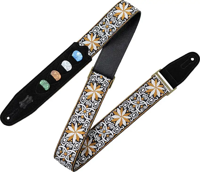 Levy's Vintage Hootenanny Yellow Gitarrband i textil