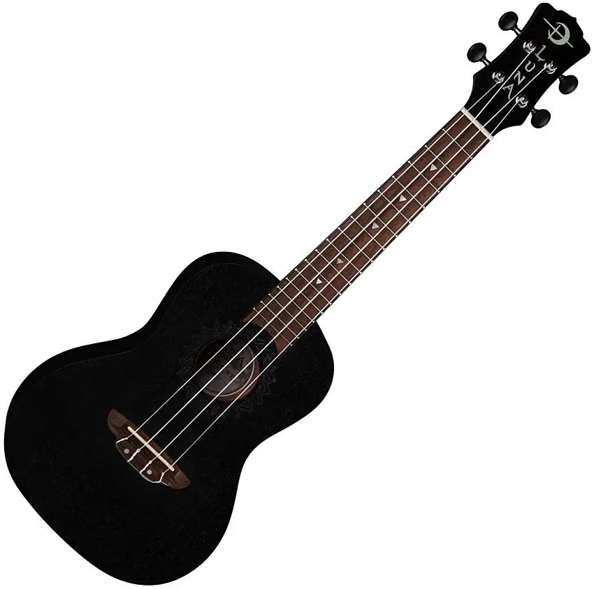 Luna Vintage Mahogany Black Open Pore Konsert-ukulele