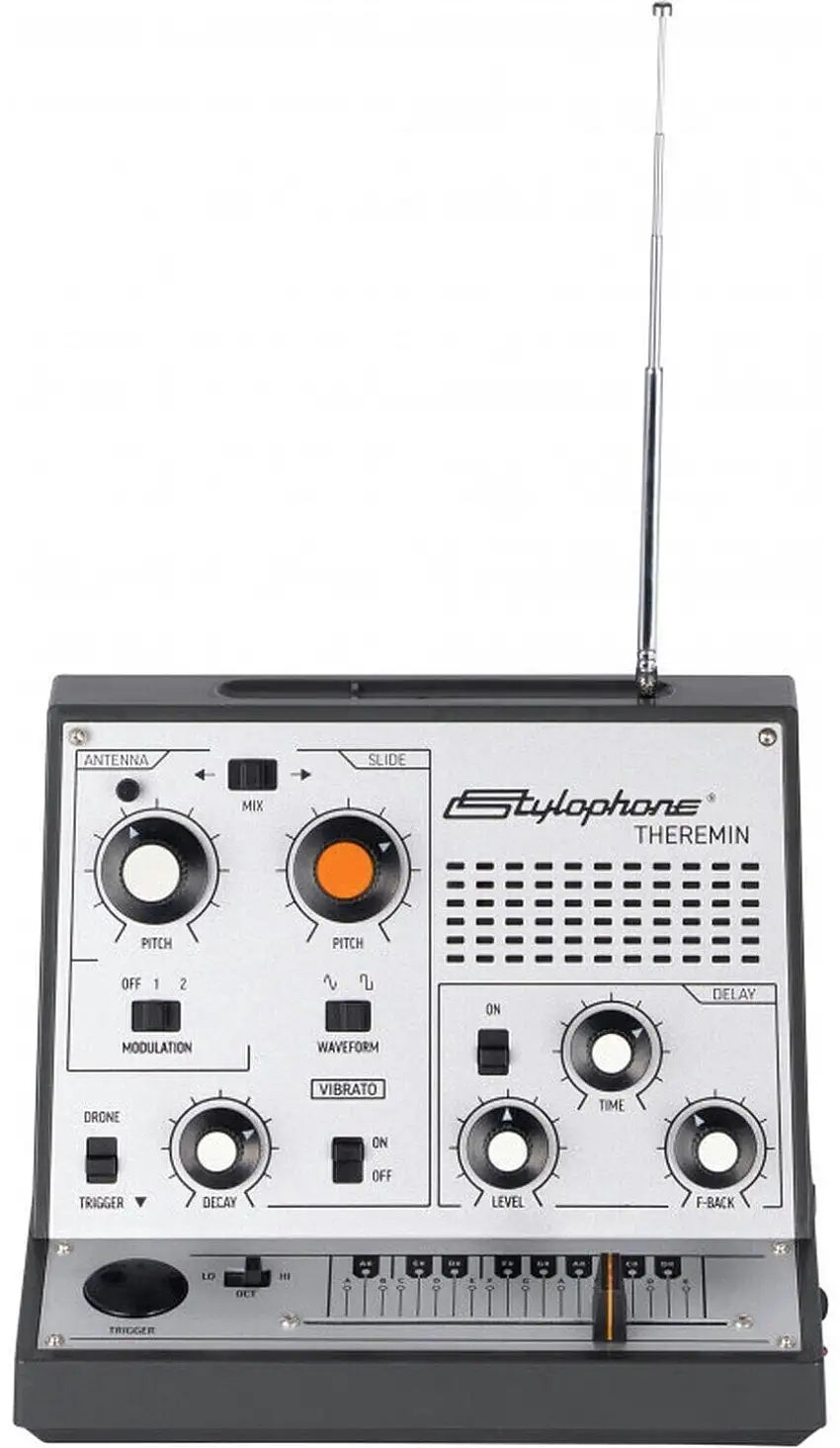 Dübreq Stylophone Theremin Synthesizer Black