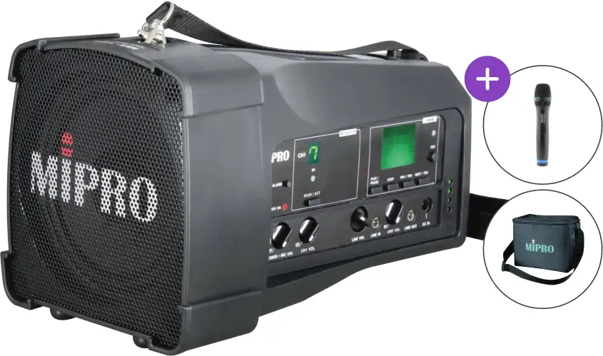 MiPro MA-100 Vocal Set Batteridriven PA-anläggning