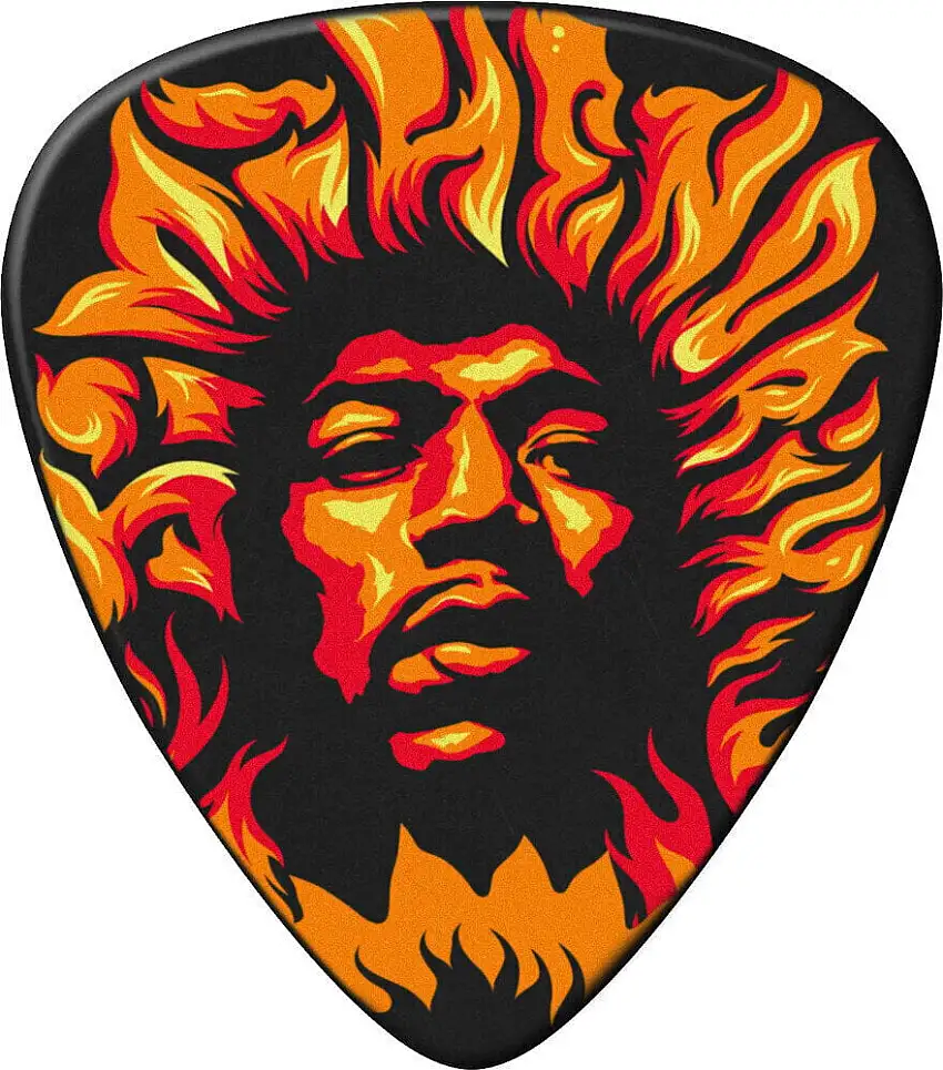 Dunlop Jimi Hendrix Guitars VD Fire Plocka