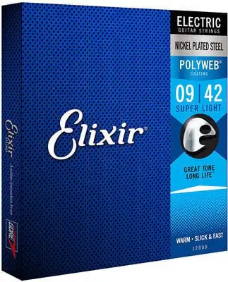 Elixir 12000 Polyweb 9-42 E-gitarrsträngar