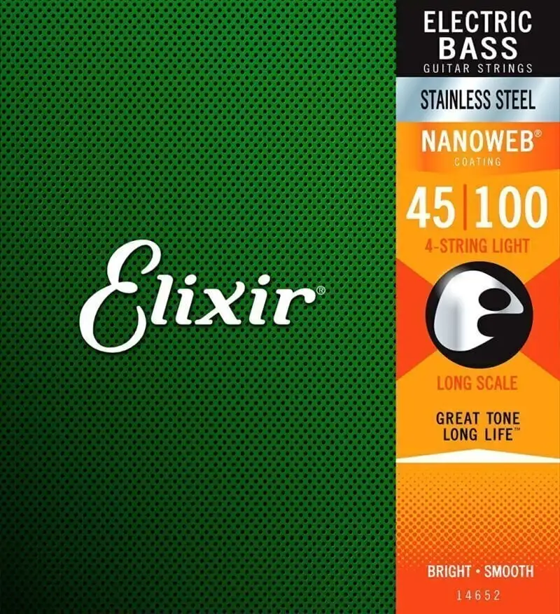 Elixir 14652 Nanoweb 4 45-100 Basgitarrsträngar