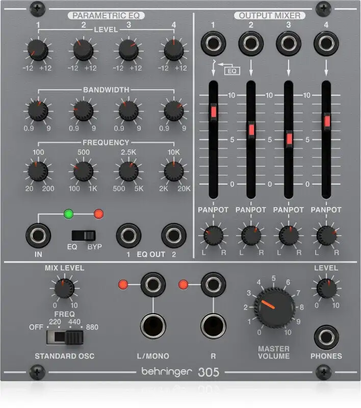 Behringer 305 EQ/Mixer/Output Modulärt system