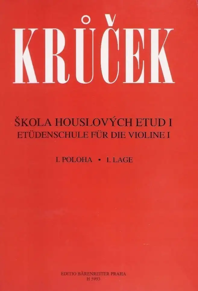 Václav Krůček Škola husľových etud I Noter