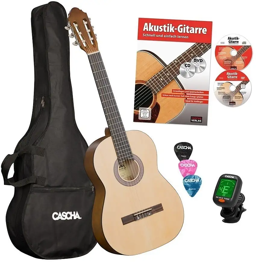 Cascha HH 2029 DE Classic guitar 4/4 Set Natural Satin