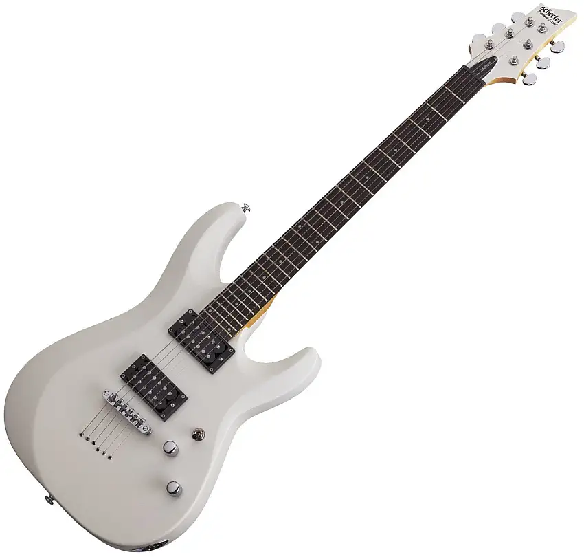 Schecter C-6 Deluxe Satin White Elektrisk gitarr