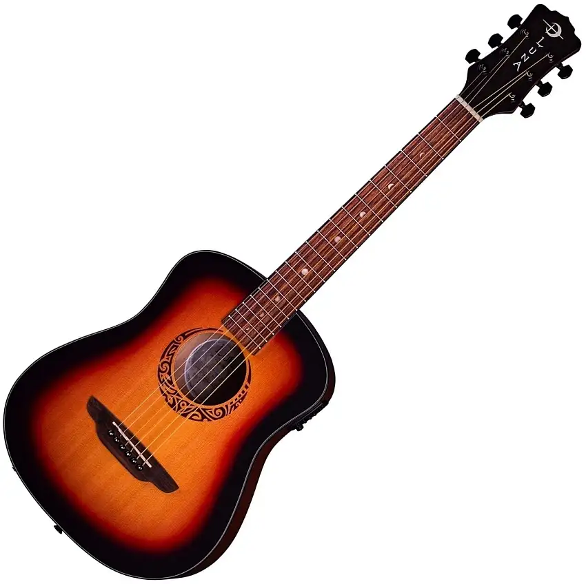Luna Safari Tribal Travel Tobacco Sunburst Elektroakustisk gitarr