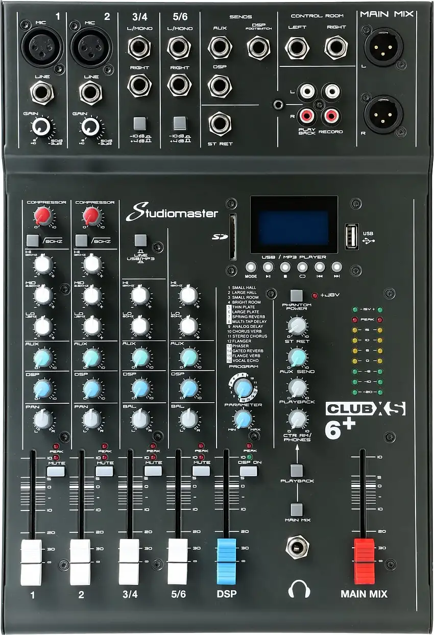 Studiomaster Club XS6+ Mixningsbord