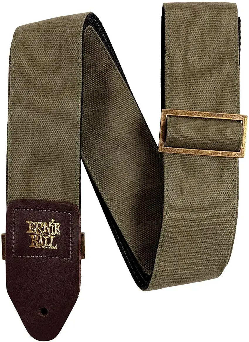 Ernie Ball 4673 Olive Gitarrband i textil