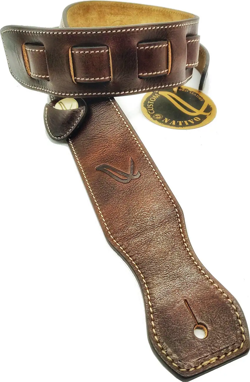 Wambooka Nativo Custom Brown Leather Gitarrrem