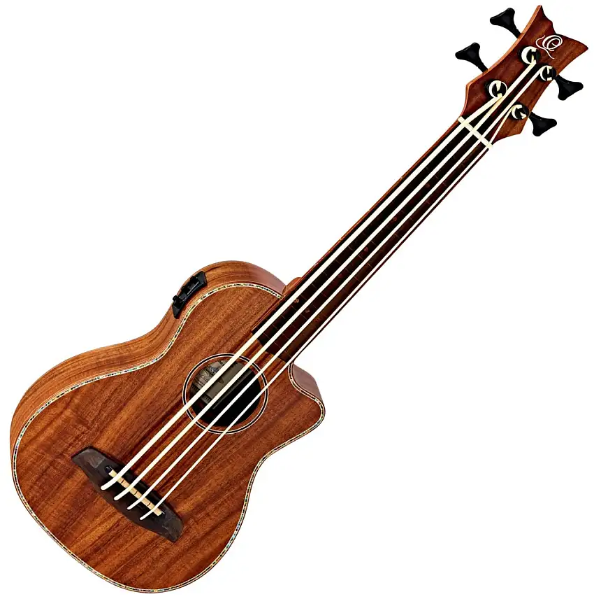 Ortega Caiman FL Natural Bas-Ukulele