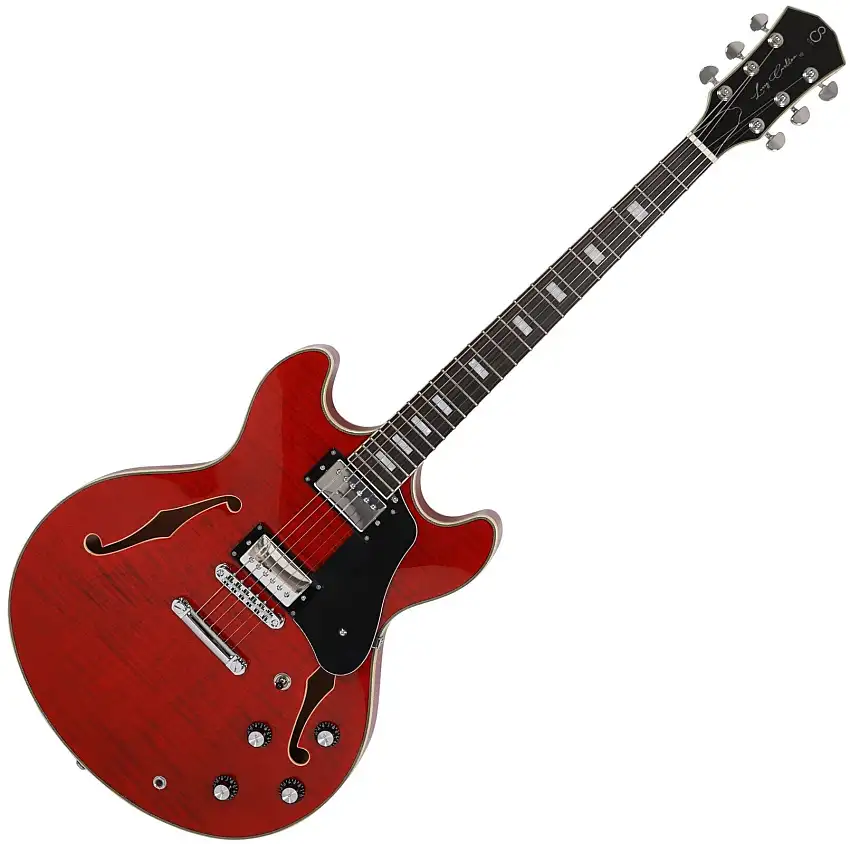Sire Larry Carlton H7 See Thru Red Halvakustisk gitarr