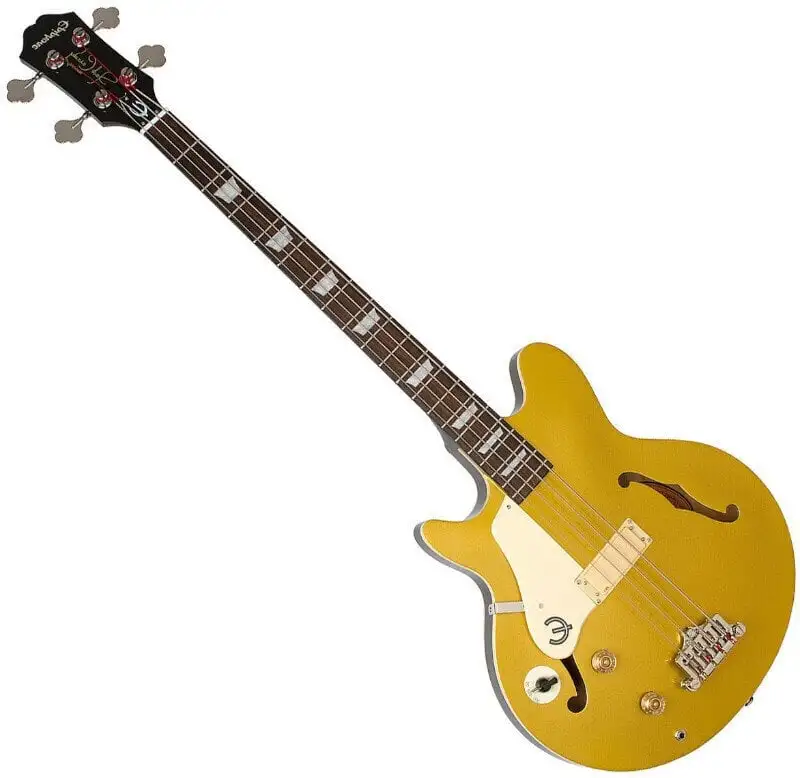 Epiphone Jack Casady LH Metallic Gold 4-strängad basgitarr