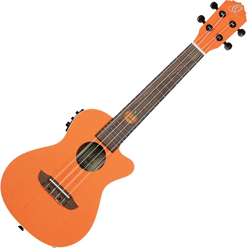 Ortega Halloween Edition Preamp Pumpkin Orange Konsert-ukulele