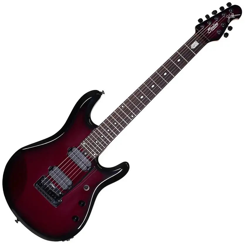 Sterling by MusicMan John Petrucci JP70 Pearl Red Burst 7-strängad elgitarr