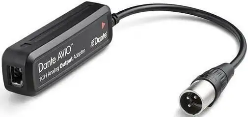 Audinate Dante AVIO Analog Output Adapter 1-Channel Digital ljudomvandlare