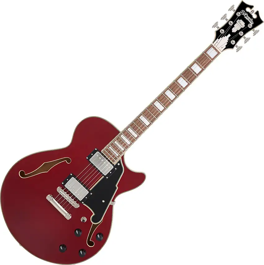 D'Angelico Premier SS Burnt Red Halvakustisk gitarr