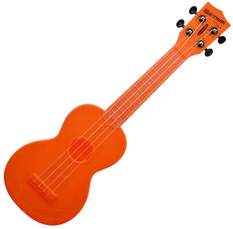 Kala Waterman Orange Fluorescent Soprano Ukulele