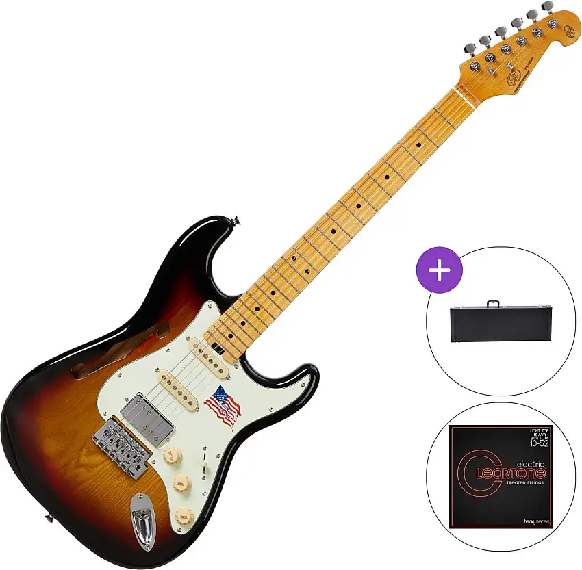 SX SEA1PH SET 3-Tone Sunburst Elektriska gitarrer