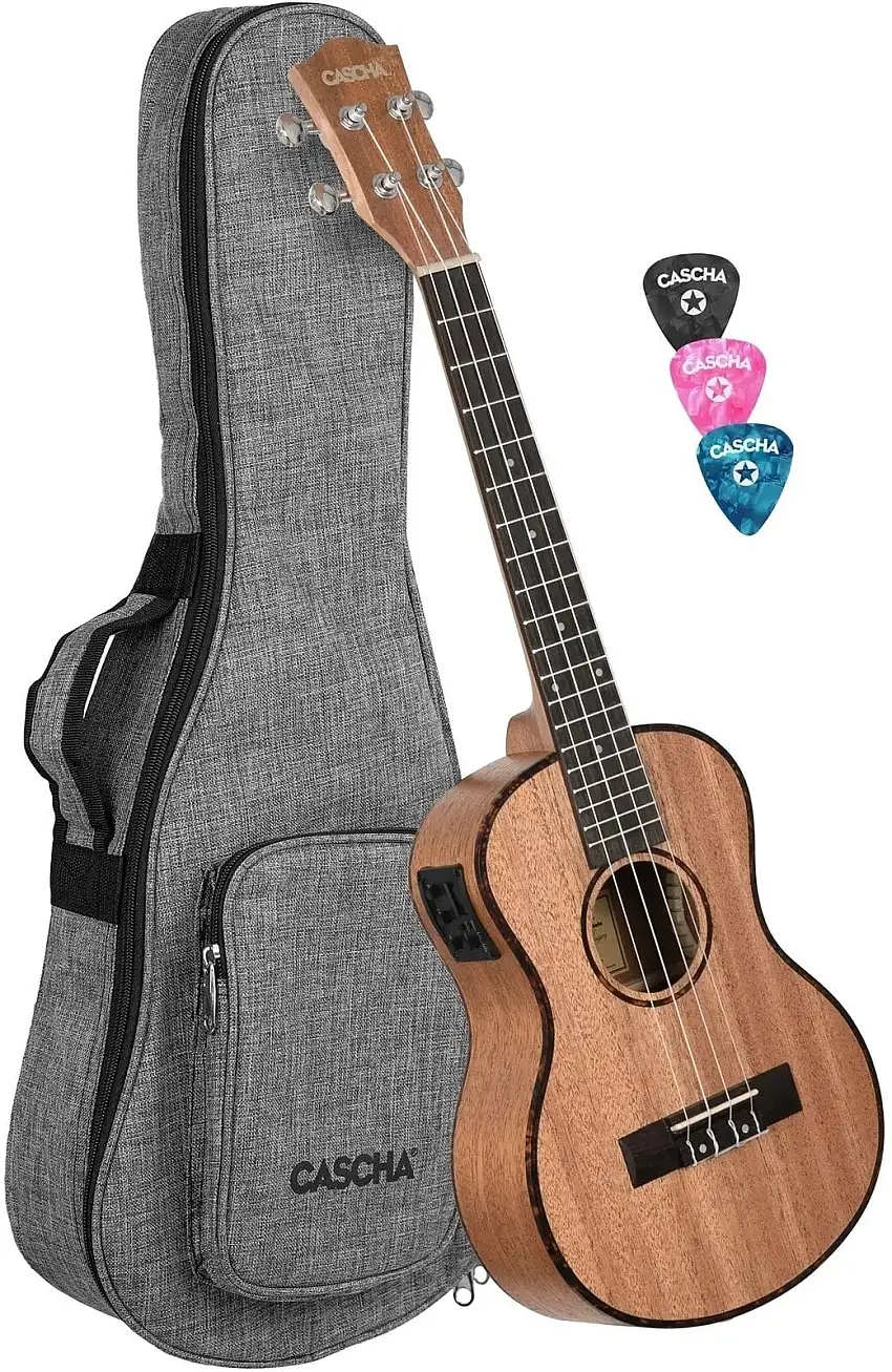 Cascha HH2048E Natural Tenor-ukuleler