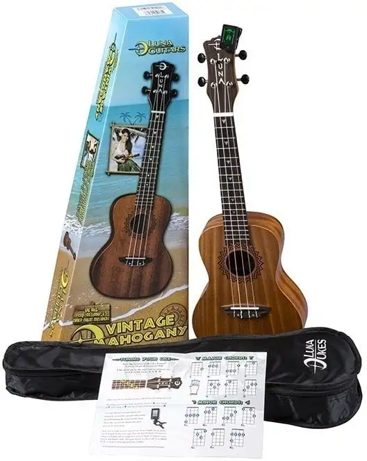 Luna Vintage Natural Konsert-ukulele