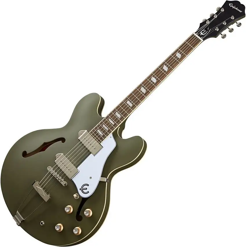 Epiphone Casino Worn Olive Drab Halvakustisk gitarr