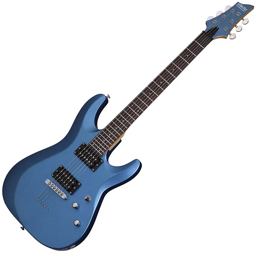 Schecter C-6 Deluxe Satin Metallic Light Blue Elektrisk gitarr