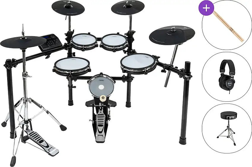 NRG EDK-200 Stage Kit SET Black Elektroniska trummor