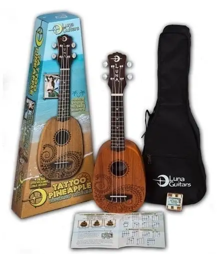 Luna UKE TATTOO Hawaiian Tattoo Design Soprano Ukulele