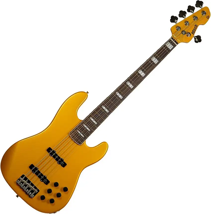 Markbass GV 5 Gloxy CR RW Metallic Yellow 5-strängad basgitarr