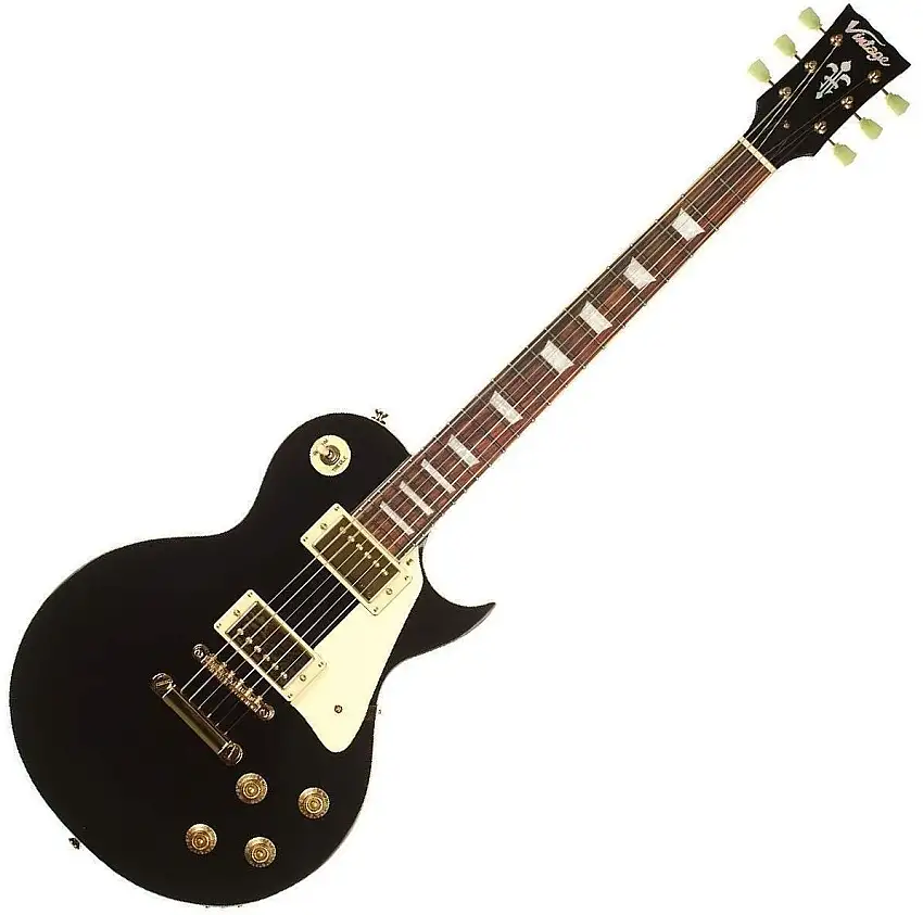 Vintage V100 Black Elektriska gitarrer
