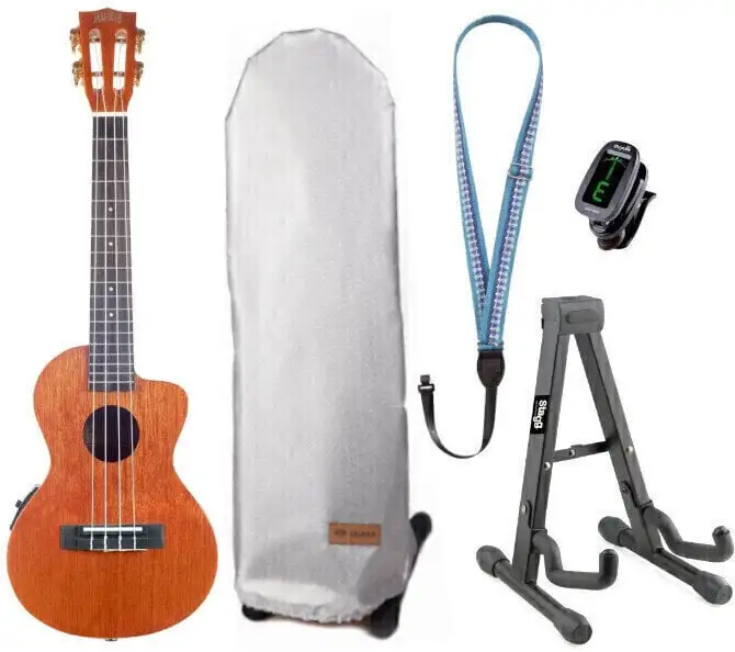 Mahalo Electric-Acoustic Tenor Ukulele SET Vintage Natural Tenor-ukuleler
