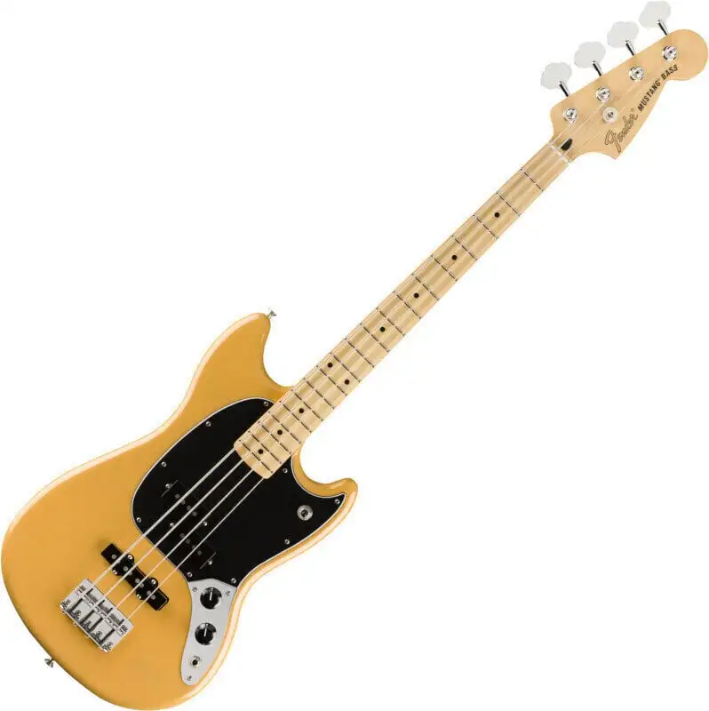 Fender Player Mustang Bass PJ MN LE Butterscotch Blonde 4-strängad basgitarr